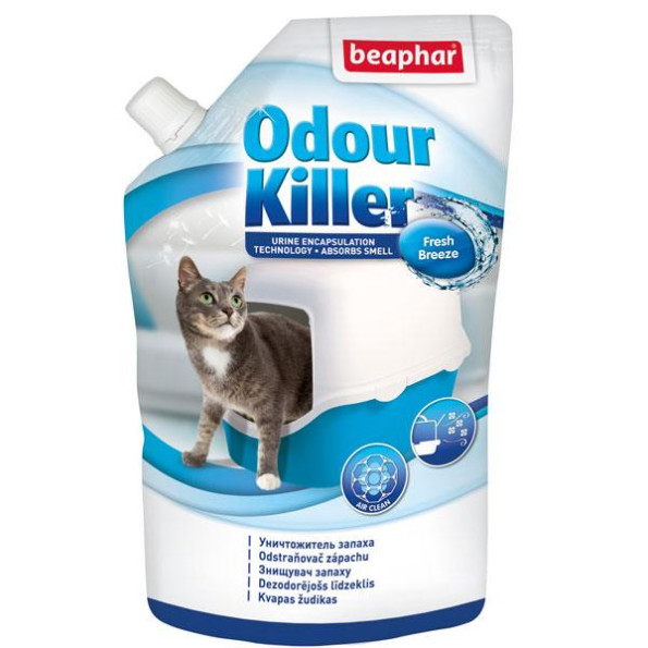 Знищувач запаху Odour Killer для котячих туалетів з запахом орхідеї Беафар 400г