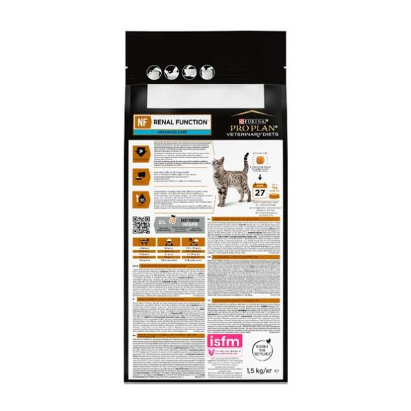 PRO PLAN Veterinary Diets NF Renal Function сухой корм для котов при заболеваниях почек 1,5кг -
                                                        Фото 2