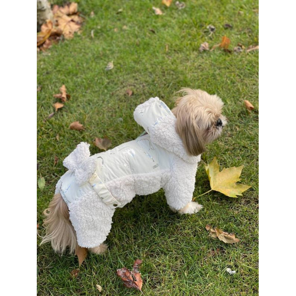 Комбінезон для собак Елізабет овчина та плащівка на силіконі S -
                                                        Фото 3