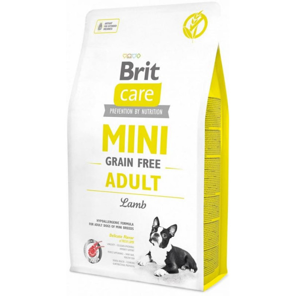 Brit Care GF Adult Mini Lamb сухий корм для собак малих порід, гіпоалергенний 2 кг АКЦІЯ
