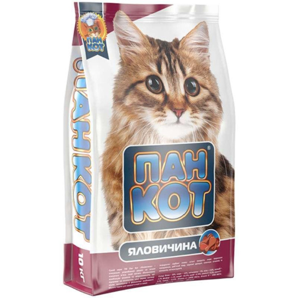 Пан-Кот Говядина сухой корм для кошек 10 кг Пан-Кот Говядина сухой корм для кошек 10 кг