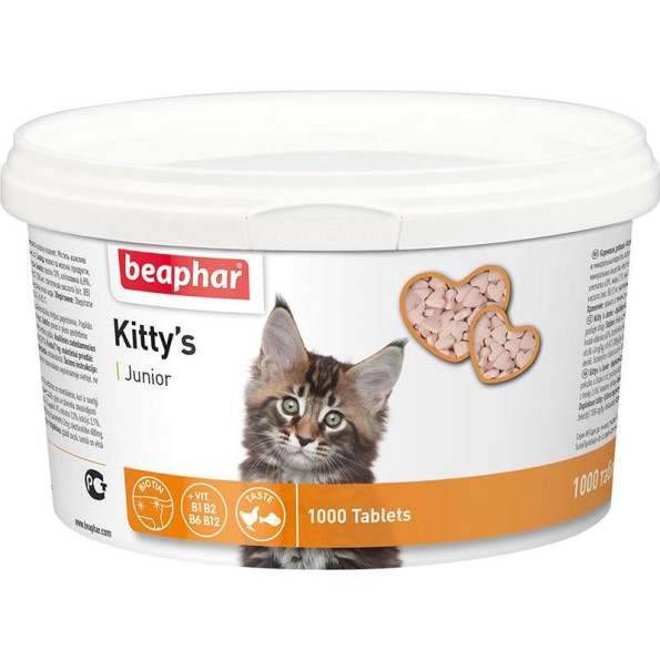 Kittys Junior лакомство с витаминами для котят 1000 таблеток Kittys Junior лакомство с витаминами для котят 1000 таблеток