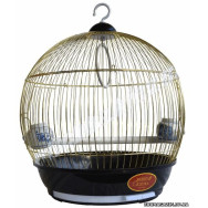 Клітка для птахів бочонок золото