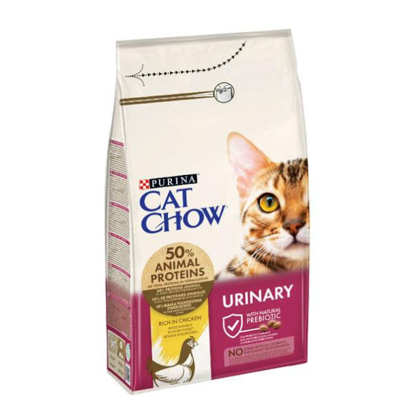 Cat Chow Urinary Tract Health сухой корм для кошек для поддержания здоровья мочевыводящей системы с курицей 1,5 кг