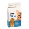 Cat Chow Feline 3-in-1 сухой корм для кошек с индейкой 1,5 кг