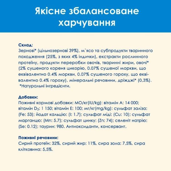 Cat Chow Feline 3-in-1 сухой корм для кошек с индейкой 1,5 кг -
                                                        Фото 8