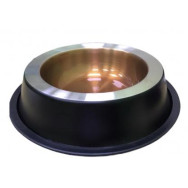 Миска Deluxe для собак метал на гумі чорна d22см 1.5 л