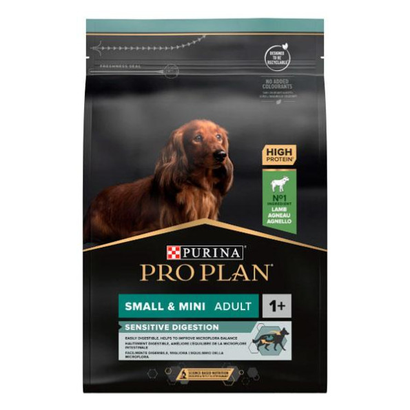 PRO PLAN Adult Small Mini Sensitive Digestion cухой корм для взрослых собак мелких пород с чувствительным пищеварением с ягненком 3 кг