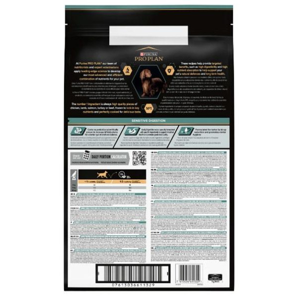 PRO PLAN Adult Small Mini Sensitive Digestion cухой корм для взрослых собак мелких пород с чувствительным пищеварением с ягненком 3 кг -
                                                        Фото 2