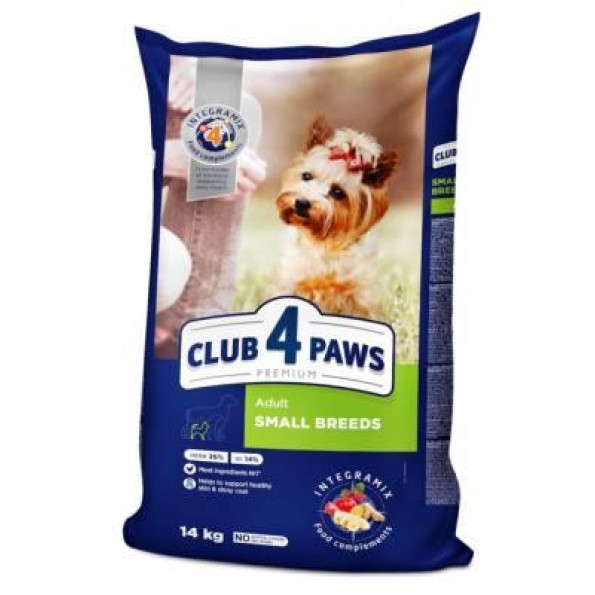 Акція Club 4 paws (Полуб 4 лапи) Для собак дрібних порід 14 кг