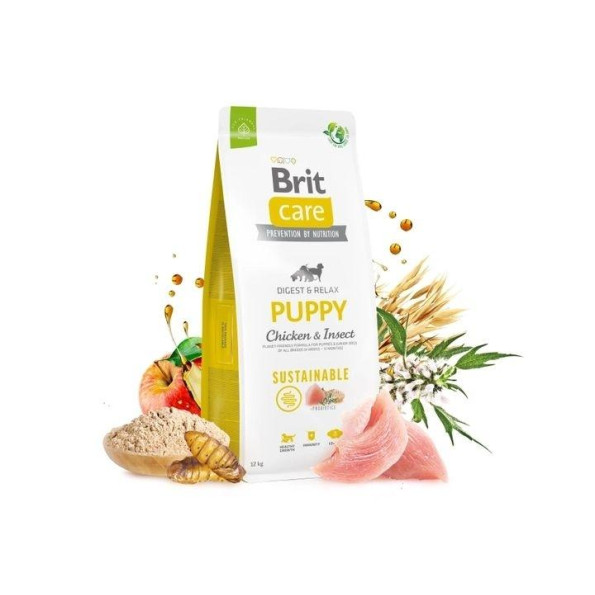 Brit Care Dog Sustainable Puppy Корм для цуценят з куркою та комахами 3 кг -
                                                        Фото 3