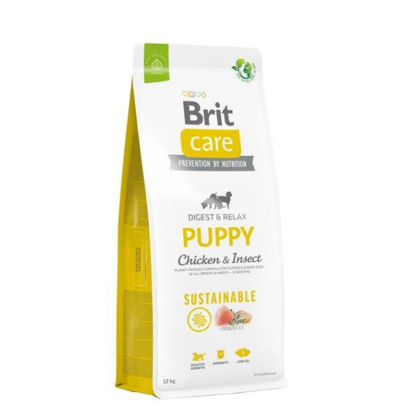 Brit Care Dog Sustainable Puppy Корм для цуценят з куркою та комахами 3 кг