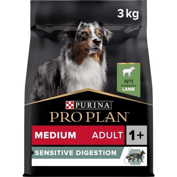Purina Pro Plan Medium Sensitive Сухой корм для взрослых собак средних пород с чувствительным пищеварением 3 кг