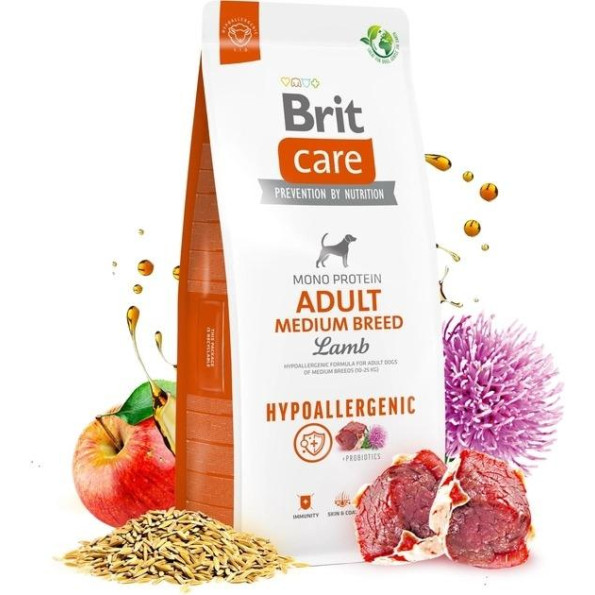 Brit Care Dog Hypoallergenic Adult Medium Breed Сухой корм для собак средних пород гипоаллергенный с ягненком 12 кг -
                                                        Фото 5