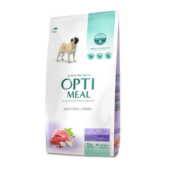 АКЦИЯ-25 Optimeal Сухой корм для взрослых собак малых пород со вкусом утки 12 кг АКЦИЯ-25 Optimeal Сухой корм для взрослых собак малых пород со вкусом утки 12 кг
