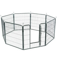 Манеж для собак із плоским покриттям, 8 секцій 80х100х8- вага 21 кг