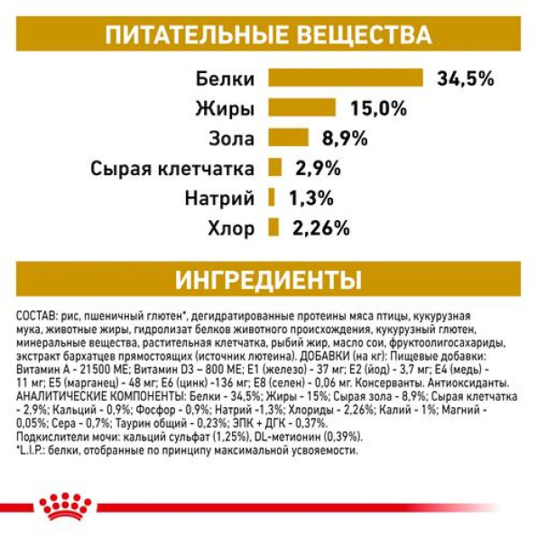 Royal Canin Urinary Moderate Calorie CAT сухой корм для котов 400г -
                                                        Фото 2
