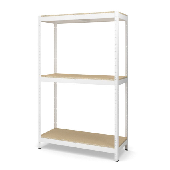 Стелаж металевий 280х130х100 см БІЛИЙ 3 полиці із ДСП ХАРДІ-ПРО-18767 для дому, магазину, складу -
                                                        Фото 2