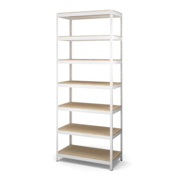 Стелаж металевий 300х80х40 см БІЛИЙ 7 полиць із ДСП ХАРДІ-ПРО-18981 для дому, магазину, складу -
                                                        Фото 2