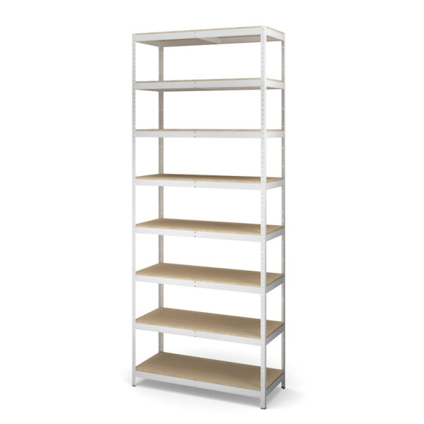 Стелаж металевий 300х140х80 см БІЛИЙ 8 полиць із ДСП ХАРДІ-ПРО-19318 для дому, магазину, складу -
                                                        Фото 2