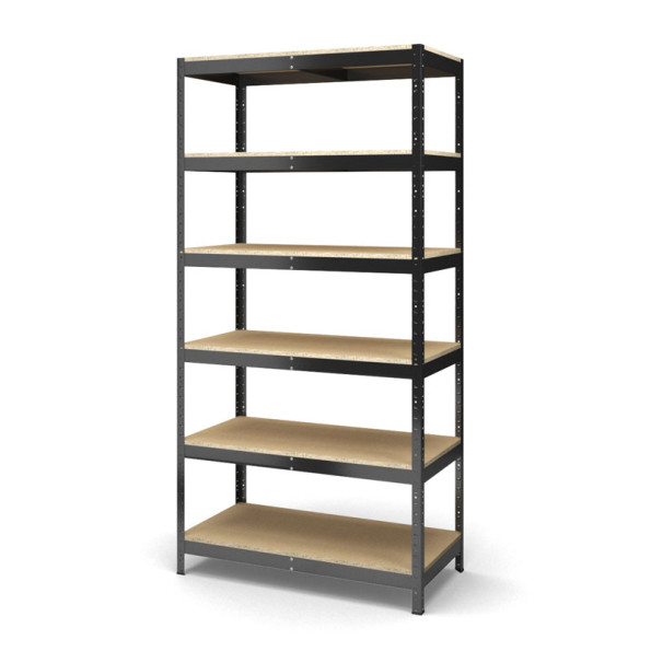 Стелаж металевий 180х130х45 см ЧОРНИЙ 6 полиць із ДСП ХАРДІ-ПРО-20884 для дому, магазину, складу -
                                                        Фото 2