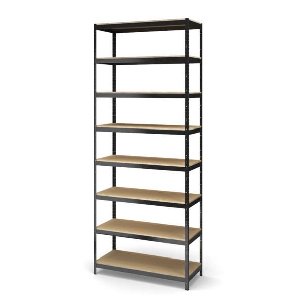 Стелаж металевий 250х70х50 см ЧОРНИЙ 8 полиць із ДСП ХАРДІ-ПРО-21814 для дому, магазину, складу -
                                                        Фото 2