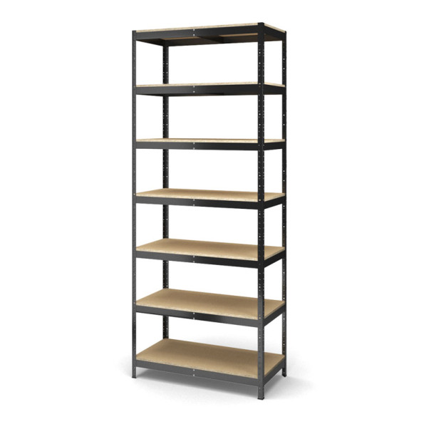 Стелаж металевий 250х110х100 см ЧОРНИЙ 7 полиць із ДСП ХАРДІ-ПРО-22023 для дому, магазину, складу -
                                                        Фото 2