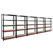 Стелаж металевий ЧОРНИЙ 5 полиць МДФ (Комплект з п'яти стелажів БОНА-94 з доставкою) БОНА-94(х5) Стелаж металевий ЧОРНИЙ 5 полиць МДФ (Комплект з п'яти стелажів БОНА-94 з доставкою) БОНА-94(х5)