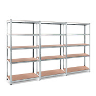 Комплект из 3-х стеллажей 150х70х30 см ЦИНК 5 полок МДФ БОНА-32 с БЕСПЛАТНОЙ доставкой