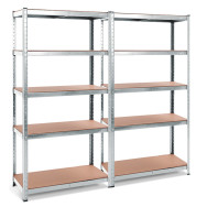 Комплект из 2-х стеллажей 150х70х30 см ЦИНК 5 полок МДФ БОНА-32 с БЕСПЛАТНОЙ доставкой