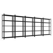 Комплект из пяти стеллажей металлических 5 полок из металла с доставкой ЧЕРНЫЕ РИОЛА-88/2 (х5)