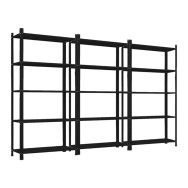Комплект з трьох стелажів металевих 5 полиць з металу з доставкою ЧОРНІ РІОЛА-88/2 (х3) Комплект з трьох стелажів металевих 5 полиць з металу з доставкою ЧОРНІ РІОЛА-88/2 (х3)