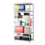 Стеллаж металлический 200х100х50 см СЕРЫЙ 6 полок АНКОР-ПРО для магазина, дома, архива Стеллаж металлический 200х100х50 см СЕРЫЙ 6 полок АНКОР-ПРО для магазина, дома, архива