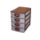 Мінікомод пластиковий Констанція 4 ящики коричневий -
                                                        Фото 1