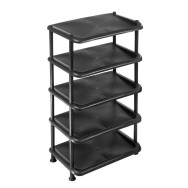 Полку для взуття Бюджет 5 полиць чорна Полку для взуття Бюджет 5 полиць чорна