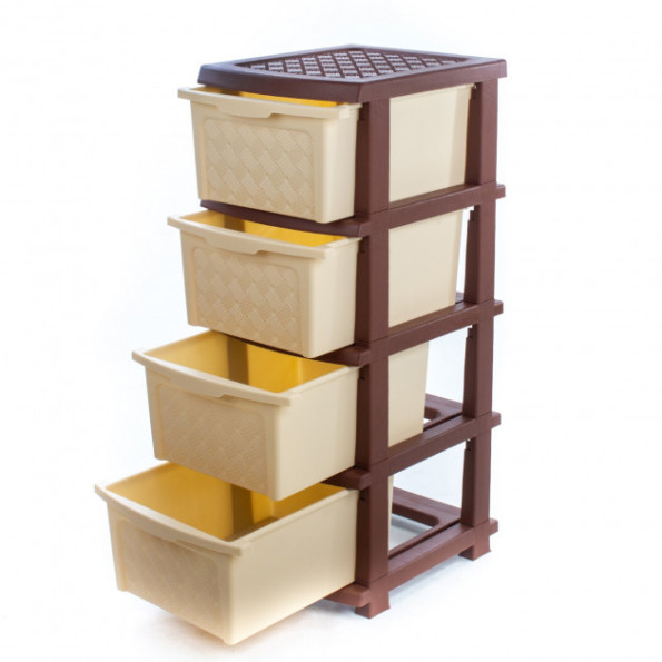 Комод КОМПАКТ ПЛЮС 86х40х34см бежево-коричневый -
                                                        Фото 2