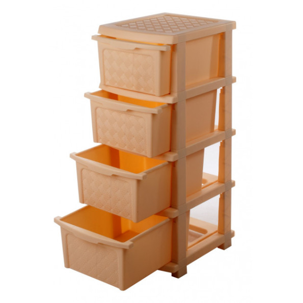 Комод пластиковый 86х40х34 см с выдвижными ящиками бежевый Компакт плюс -
                                                        Фото 2