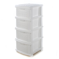 Комод пластиковый 86х40х34 см с выдвижными ящиками белый Компакт плюс Комод пластиковый 86х40х34 см с выдвижными ящиками белый Компакт плюс