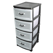 Комод пластиковый 90х38х46 см с выдвижными ящиками серый Эффект Комод пластиковый 90х38х46 см с выдвижными ящиками серый Эффект