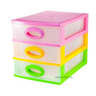 Мини комод пластиковый 27х19х20 см с выдвижными ящиками разноцветный Констанция Мини комод пластиковый 27х19х20 см с выдвижными ящиками разноцветный Констанция