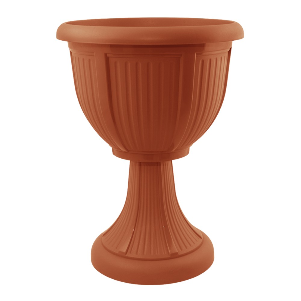 Вазон з підставкою глибокий ЛЕОН 41х53 терракот - Фото 1