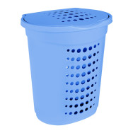 Корзина для белья 60л голубая