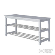 Банкетка деревянная НАХОДКА светло-серая