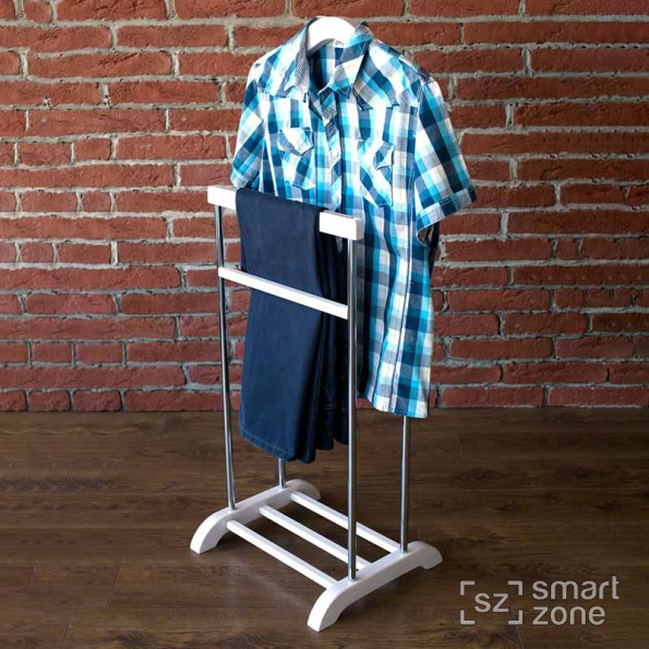 Вешалка для одежды напольная из дерева ТОКИО молочный -
                                                        Фото 2