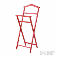 Вешалка для одежды напольная из дерева ЭКОНОМ красный