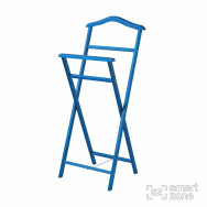 Вешалка для одежды напольная из дерева ЭКОНОМ голубой