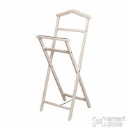 Вешалка для одежды напольная из дерева ЭКОНОМ белый