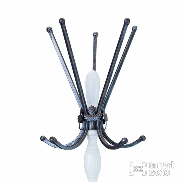 Напольная стойка-вешалка для одежды из дерева АИДА белый -
                                                        Фото 2