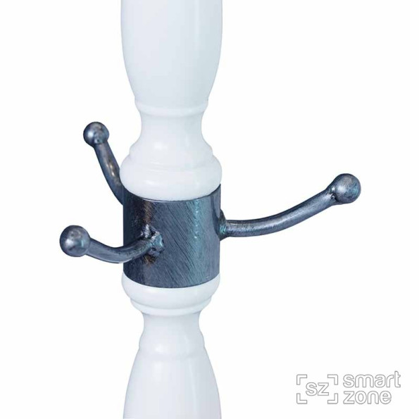 Напольная стойка-вешалка для одежды из дерева АИДА белый -
                                                        Фото 3