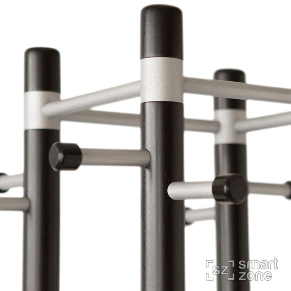 Напольная стойка-вешалка для одежды из дерева РОТТЕРДАМ черный-серебро -
                                                        Фото 2